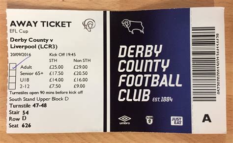 derby county tickets